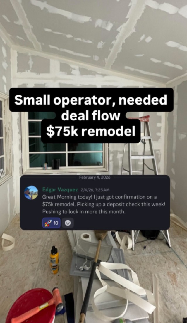 Edgar — $75K in remodels with no construction experience
